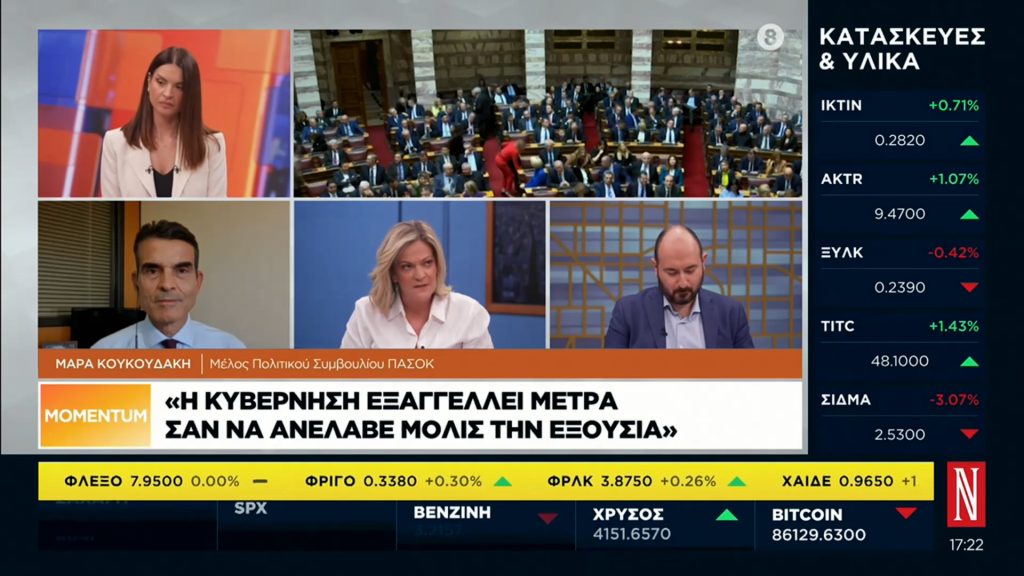 Η Μάρα Κουκουδάκη στην εκπομπή Naftemporiki - Momentum με τη Μάγκυ Δούση.
